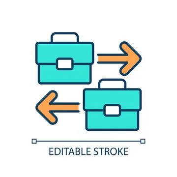 2D editable simple thin line shift shock icon イラスト素材