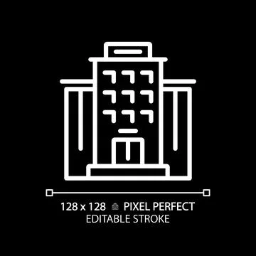 2D editable thin line apartment icon Stock-Illustration