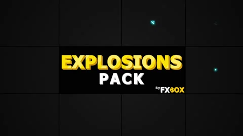 2D Explosion Elements and Transitions Pack Stock Footage 130913496