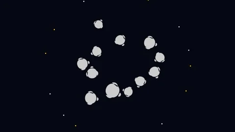 2D Explosive Animation of Expanding Circular Particles on Dark Background 스톡 동영상 344033866