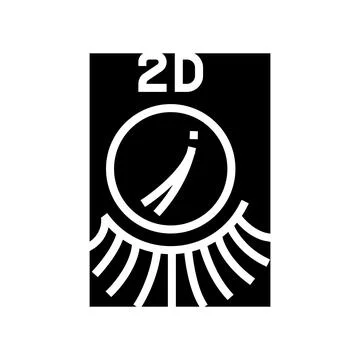 2d eyelashes glyph icon vector illustration Ilustración de archivo