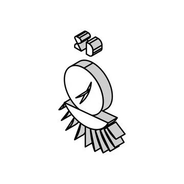 2d eyelashes isometric icon vector illustration Ilustración de archivo