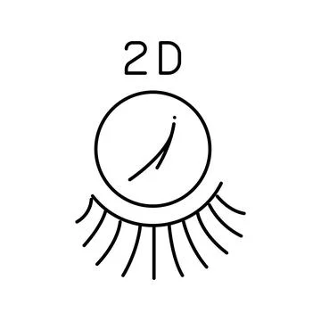 2d eyelashes line icon vector illustration Ilustración de archivo