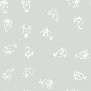 2d eyelashes line seamless pattern Stock Illustration
