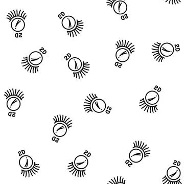 2d eyelashes vector seamless pattern Stockillustratie
