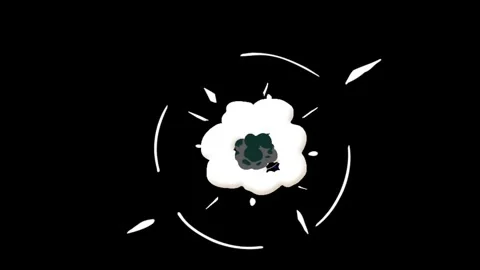 2d fire cracker blast animation on black... | Stock Video | Pond5
