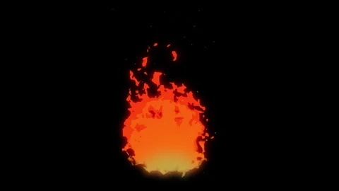 2D Fire Overlay 60 FPS Video stock 327794073