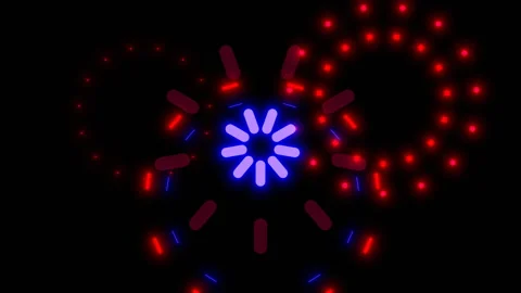 2d fireworks animation, various big glowing shapes colorful burst celebration 4k Stock Footage 273237309
