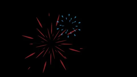 2d fireworks effects in chroma key, cartoon fireworks effects black background Stock Footage 105920973