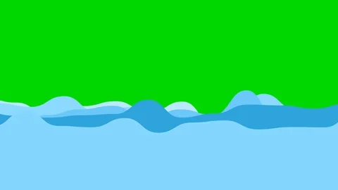 2d flat animation wave coming up on gree... | Stock Video | Pond5