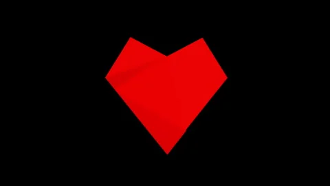2D Flat Heart Reveal Animation: Love in Motion Stock Footage 326702480