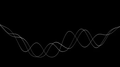 2d Flat line vibration animation with black background. Stock Footage 250732224