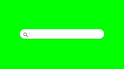 2D Flat Search Bar Interface with Blinking Cursor and Animated Input Field .. Stock Footage 346612049