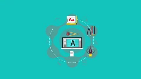 2D Font Development Background Stock Footage 260842750