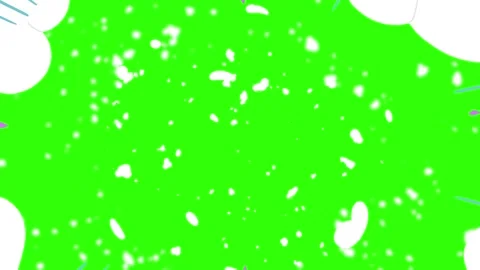 2D FX Animated Slash Energy Transitions – Cartoon Game Smoke Explosion &amp; Shape S Video stock 331475908