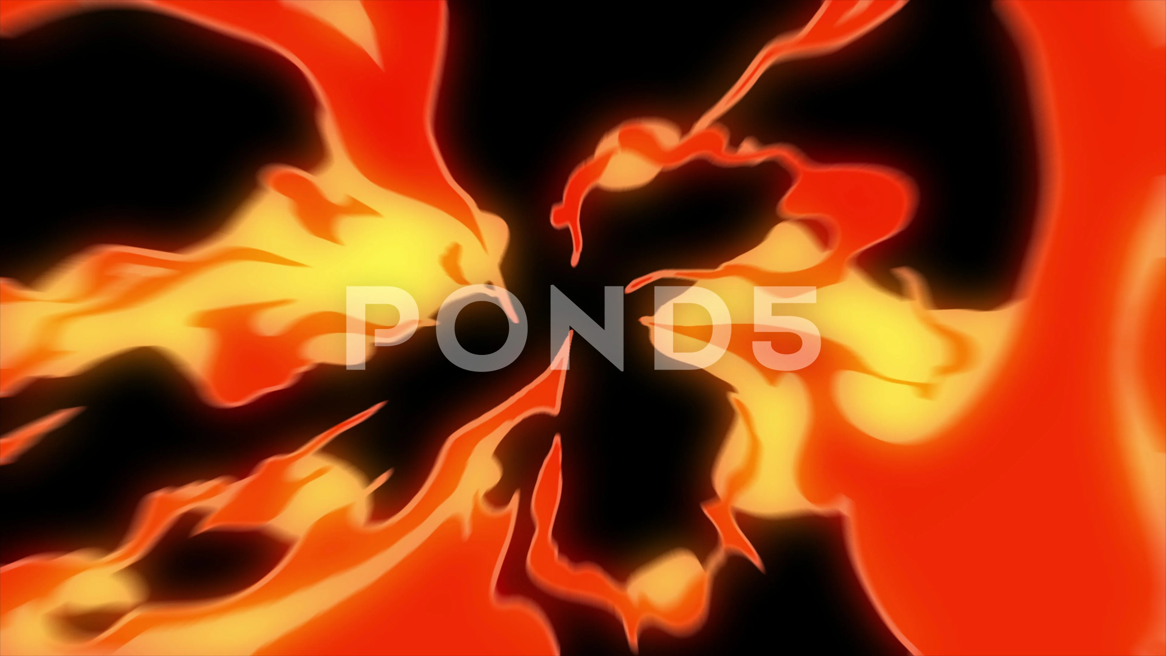 Dynamic Anime Fire Background - Stock Motion Graphics