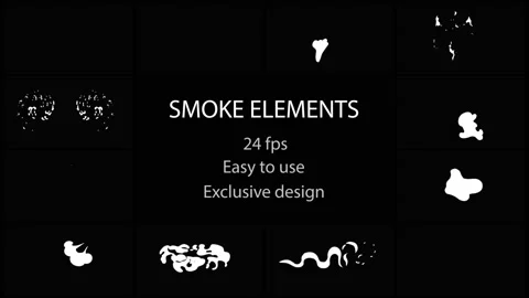 2D FX Smoke Elements Motion Graphics Pack Stock Footage 92847121