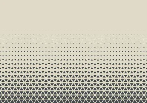 2D Geometric Two Colors Triangle Halftone Pattern Stock Illustration