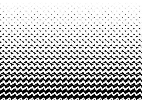 2D Geometric Two Colors Triangle Halftone Pattern Stock Illustration