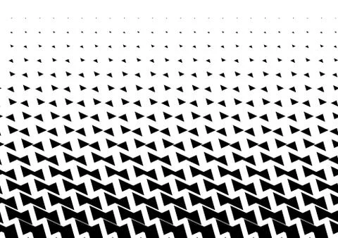 2D Geometric Two Colors Triangle Halftone Pattern Stock Illustration