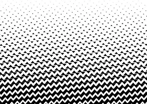2D Geometric Two Colors Triangle Halftone Pattern Stock Illustration