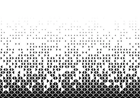 2D Geometric Two Colors Triangle Halftone Pattern Stock Illustration