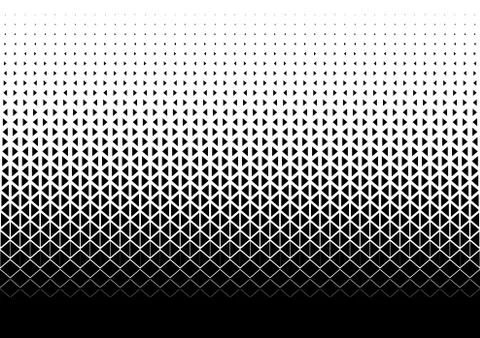 2D Geometric Two Colors Triangle Halftone Pattern Stock Illustration