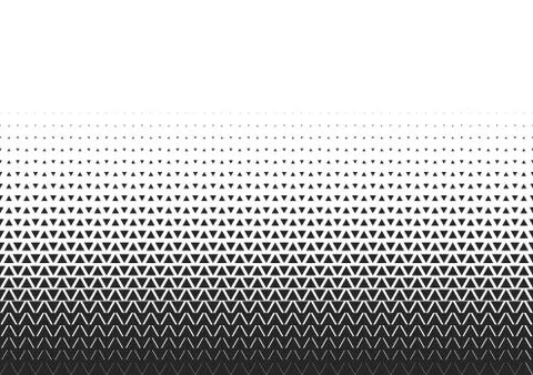 2D Geometric Two Colors Triangle Halftone Pattern Stock Illustration