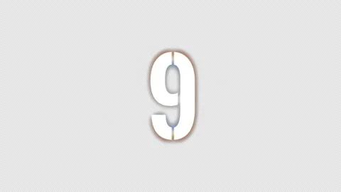2D Glitch countdown 10 to 1. Alpha channel PNG video format. Stock Footage 137480069