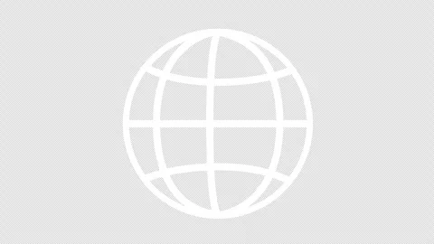 2d globe animated icon rotate 360 loop with alpha channel 스톡 동영상 302989385