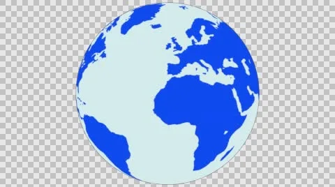2D Globe Rotate 003 Stock Footage 62940524