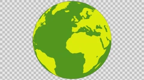 2D Globe Rotate 006 Stock Footage 62940495
