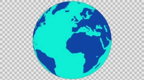 2D Globe Rotate 007 Stock Footage 62940593