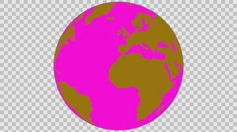 2D Globe Rotate 008 Stock Footage 62940565