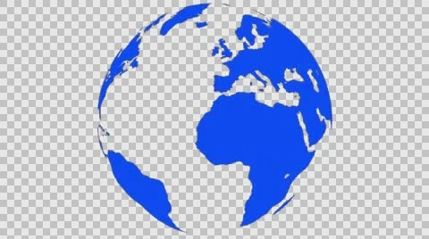 2D Globe Rotate Continents 003 Stock Footage 62940814