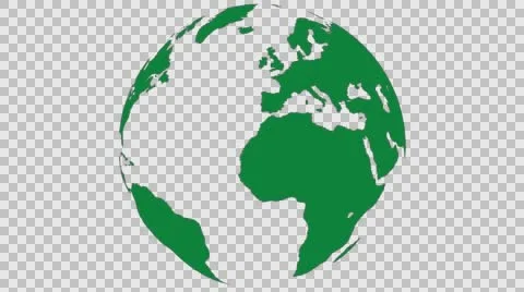 2D Globe Rotate Continents 010 Stock Footage 62940817