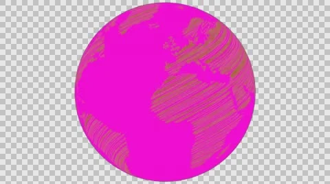 2D Globe Rotate Static Scribble 008 Stock Footage 62940851