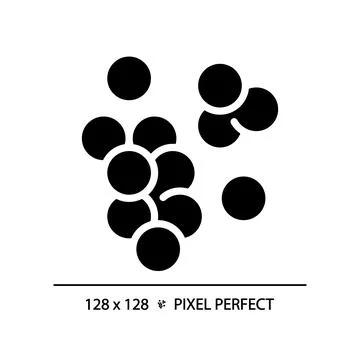 2D glyph style black coccus simple icon Illustrazione stock