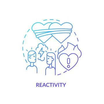 2D gradient icon reactivity concept Illustrazione stock