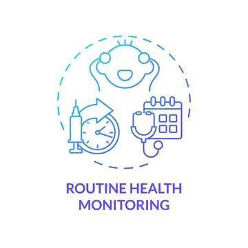 2D gradient icon routine health monitoring concept Stock Illustration