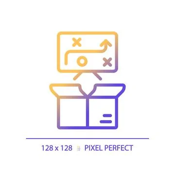 2D gradient performance method linear icon Stock Illustration