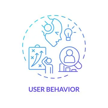 2D gradient user behavior line icon concept イラスト素材