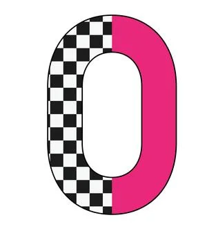 A 2d graphic illustration featuring letter o with letter o, checkered pattern Stock Illustration
