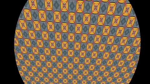 2D graphic motif that rotates counterclockwise and then time, in 4K. Stock Footage 112238238