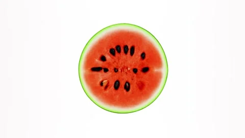 2d Graphic piece of watermelon isolated on a white background Stock Footage 284259231