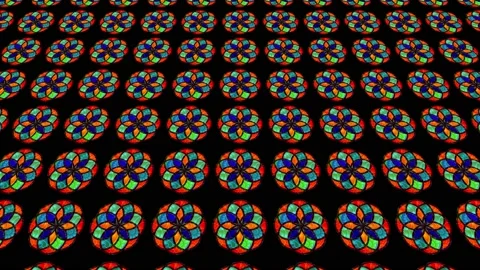 2D graphic video pattern that tilts up and moves, in 4K 16:9 format Stock Footage 134257464