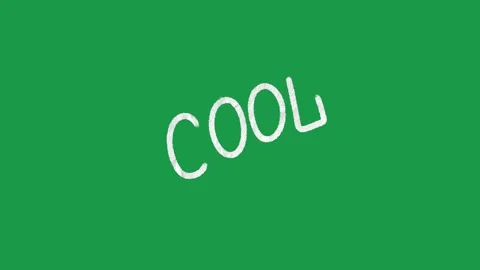 2D Hand Drawn Animated Cool Text Graphic on Green Screen Vídeo Stock 334579552