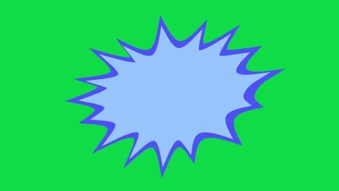 2D Hand Drawn Blue Comic Explosion Speech Bubble Animation Overlay 스톡 동영상 344809194