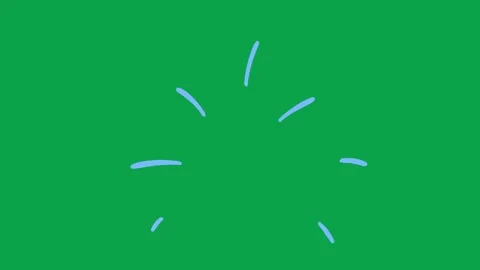 2D Hand Drawn Blue Spark Burst Accent Green Screen Animation Effect Stock Footage 344049357
