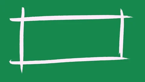 2D Hand Drawn Frame Animation Green Screen Border Overlay Effect Stock Footage 336579256